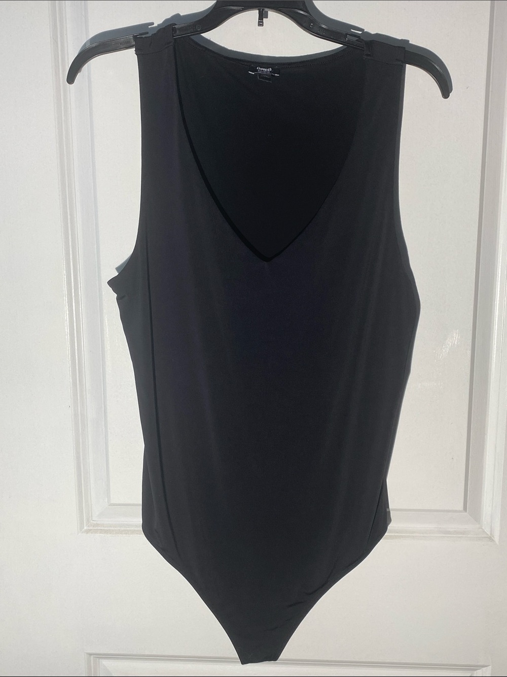 Express Black V-Neck Sleeveless Bodysuit